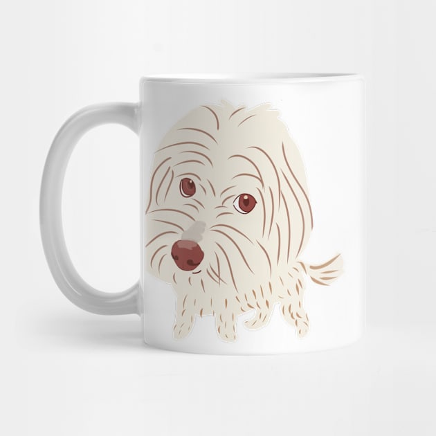 Big Head Maltipoo Dog by PatternbyNOK